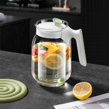 Glazen kan met deksel, glazen kan, kan met deksel en schenktuit, brede opening, luchtdicht, lekvrij, glazen waterkan voor sap, cold brew koffie