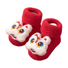 Chaussettes chaudes doublées pour enfants, idéales pour le festival du printemps et l'hiver. Chaussettes d'intérieur confortables pour