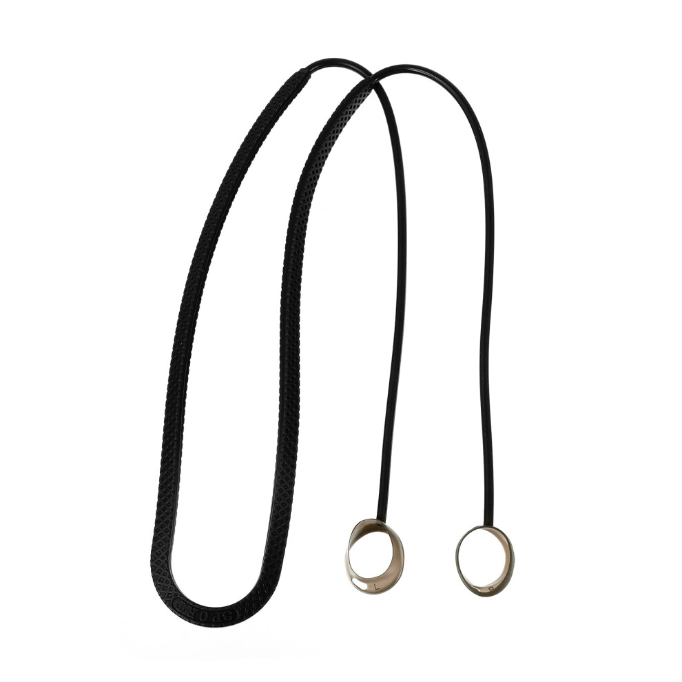 Silicone Earphone Anti-Lost Rope In With Accurate Hole Position And Lightweight Comfortable Design Black 9482726336167
