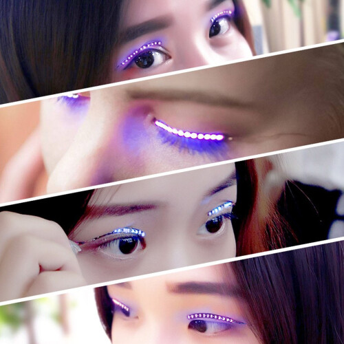 LED künstliche Wimpern hellviolett 3 cm 40 cm 150 mAh 2
