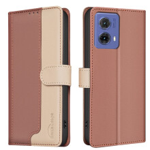 Leather Wallet Phone Case For Motorola G04 G24 E14 Phone Case Wallet Case with Quality Leather Phone Cover With Card Holder Zipper