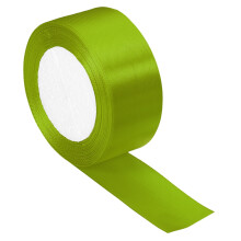 25 Yards (ca. 23 m) lange Satinbandrollen (1,5 Zoll/ca. 3,8 cm) für Bastelarbeiten, Haarschleifen, Geschenkverpackungen, Hochzeits- und