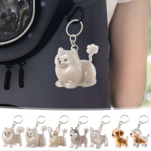 Cat & Dog Hair Keychain – Fur Life Pendant, DIY Pet Fur Keepsake Gift, Compatible with All Pets