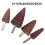 Tapered Cone Grinding Head 6mm Shank 5 Pcs 80 Grit 3
