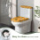 Ensemble de housse de toilette d'Halloween avec fond élastique 4