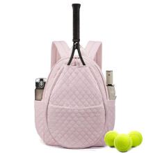 Waterproof Quilted Tennis Backpack for 2 Rackets – Crossbody Sport Bag, Lightweight Durable Gym Daypack for Tennis, Pickleball, Padel