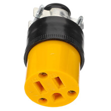 Extension Cord End Replacement Yellow 3-Prong Female Plug