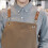 Waterproof Canvas Chef Apron with Adjustable Strap - Light Coffee 7