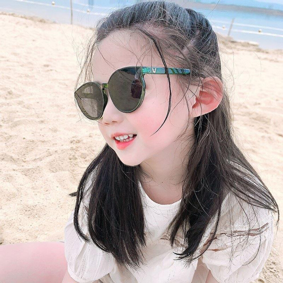 Dachuang Beauty Green ( Ash) Vintage Baby Sunglasses For Themed Parties