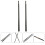 Black Drumsticks with Non- Grip, 1 Pair - Ideal for Drumming Practice, Performance, and 1