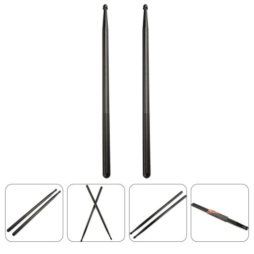 Black Drumsticks with Non- Grip, 1 Pair - Ideal for Drumming Practice, Performance, and