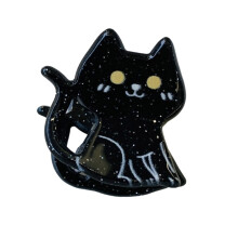 Halloween haarclip voor vrouwen en meisjes, zwarte kat/vleermuis, antislip haarklem met zijclip voor feestdecoraties.