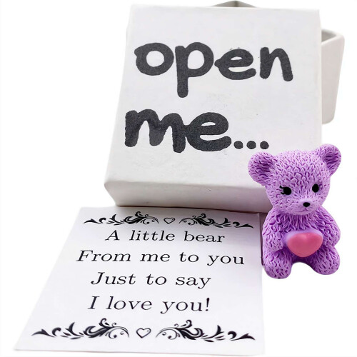Handmade Mini Bear Keepsake in Box with Encouragement Card 2