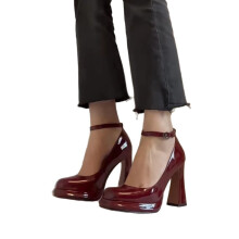 Willtoo Women's Sweet Low Heel Pumps with Block Heel | Casual College & Work Shoes for Summer Wine