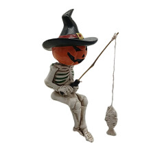 Skelett-Aquarium-Dekoration, Totenkopf-Fisch-Reptilien-Terrarien-Dekoration, Angel-Totenkopf-Statue, Harz-Skelettfiguren, Skulpturen,