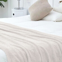 50x70 Throw Blankets On Sale,Bed Blankets Clearance Under $25,Soft Throw Blanket,Fleece Fuzzy Large Knitted Blanket White