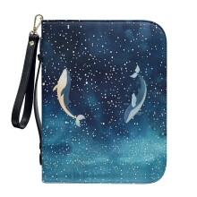 Star Whale PU-nahkainen Raamattukansi naisille ja miehille – Tyylikäs, suojaava, irrotettavalla rannehihnalla, XL, yhteensopiva tavallisten