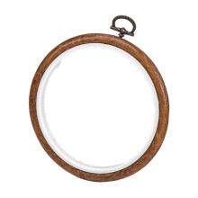 5.1 inch round faux bamboo embroidery hoop