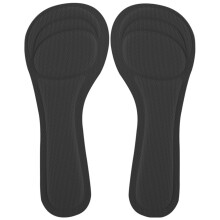 (Black) Sticky Barefoot Insoles for Women - Absorb Sweat & Shock