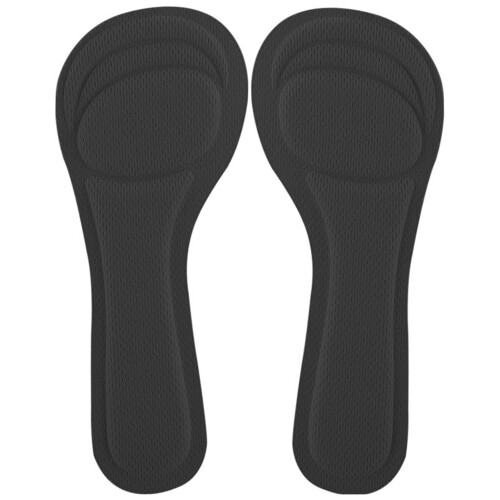 (Black) Sweat-Absorbing Barefoot Shoe Inserts for Women