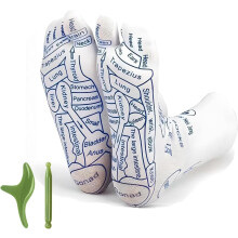 Easerelief sokken, Ease Relief sokken voor dames, reflexologiesokken met hulpmiddelen, acupressuursokken met triggerpointmassagetool (1 paar B, S)