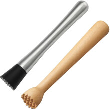 Holzstößel für Cocktails, 25 cm (10 Zoll), ideal für Mojitos und Fruchtgetränke, robustes Holz, professionelles Barwerkzeug, 2er-Pack, 25,4 cm x