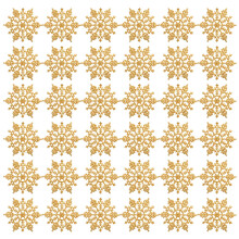 Glitzernde Schneeflocken-Weihnachtsdekoration aus silbernem Kunststoff, 36 Stück (A)