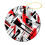 Black Red Geometric Christmas Ornaments White 12pcs 5