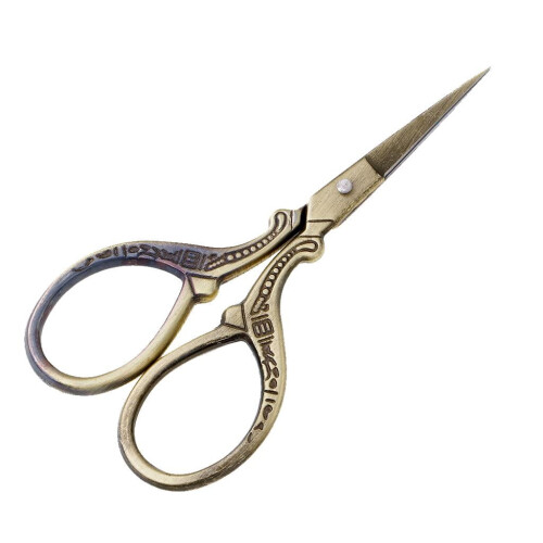 Vintage sewing scissors bronze 1 piece 1
