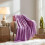 Microfiber Flannel Blanket Light Purple 59.06x78.74 Inches 4