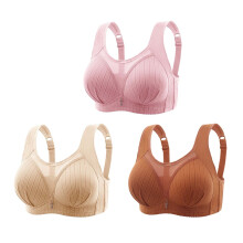 Andningsbar Cool Liftup Air-behå, 3-pack heltäckande sport-behåar, bekväm push-up vadderad, utjämnande bygelfri behå för kvinnor