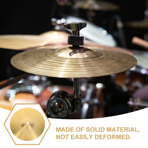 Conjunto de 2 pratos de bateria HOMEMAXS Jazz, em latão, para prática e performance, leves, dourados, 8 polegadas. 2