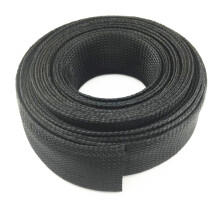 Gaine isolante noire étanche pour câbles PET, protection extensible, presse-étoupe