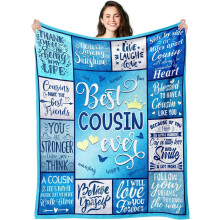 I migliori regali per cugine, donne e ragazze – Coperta per compleanno e festa della mamma (101x127 cm) – Compatibile con amore fraterno