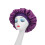 Satin-finish shower cap with adjustable elastic drawstring 3