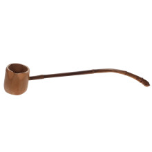 Small Water Ladle Spoon Bamboo Root Spoon Light Brown for Garden 1Set