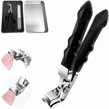 Clipmaster Pro Nail Clippers, 2025 Upgraded Large Angled Head, Wide Jaw for Thick Nails, Long Handle – 1 Set