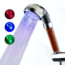 Shower Head, High Pressure Handheld Shower Head with 3 Color Changing Lights Water Saving Filter Showerhead for Dry Skin and Hair