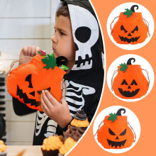 Halloween decoration supplies pumpkin ghost face handbag ghost festival children's candy gift bag pumpkin bag