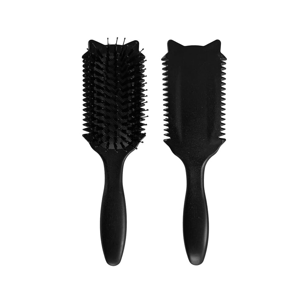 Black Curl Brush For Women Â Frizz-Free Silk Finish, Juicy Definition & Effortless Detangling (Black)