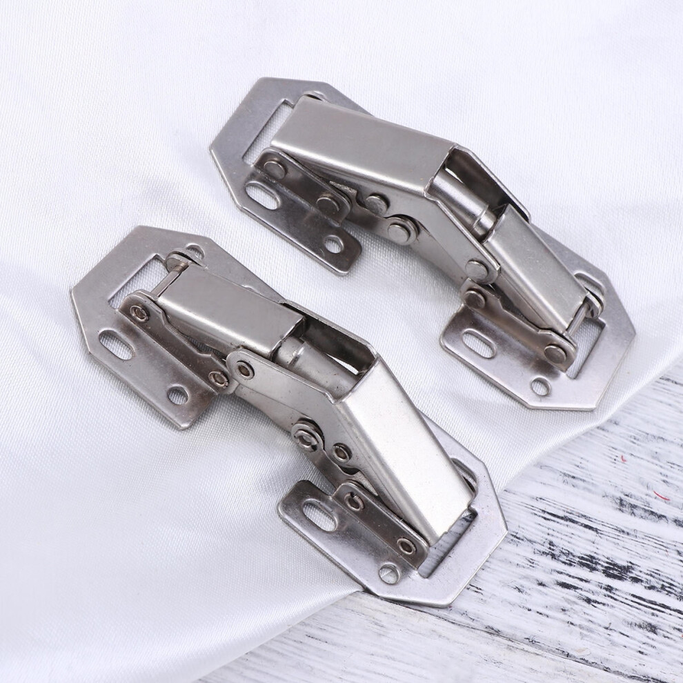 5 Pcs Kitchen Cabinet Door Hinge Hinges Cabinets Heavy Duty Concealed Silver 9193271224280