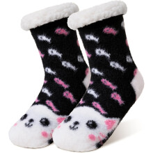 Girls Fuzzy Animal Slippers Warm Indoor Socks 1 Pair