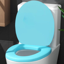 Soft Elongated Vinyl Toilet Seat with Foam Cushioning – Compatible with All Standard Toilets & Bidet Attachments – Easy Install, Removable, 300
