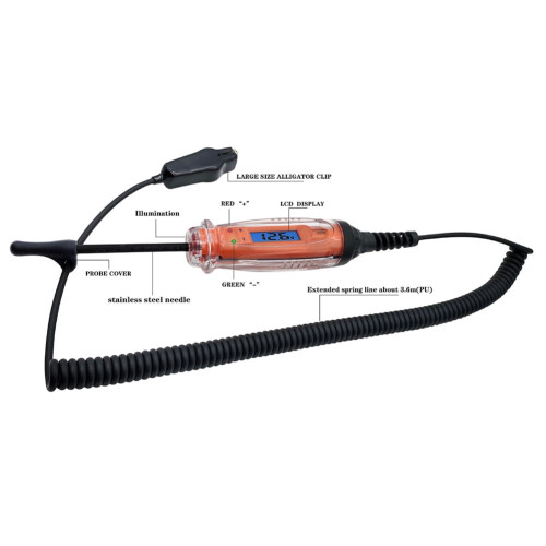 Automotive Test Light 3-60V Dc Digital Light Tester with Voltmeter Illumination 2