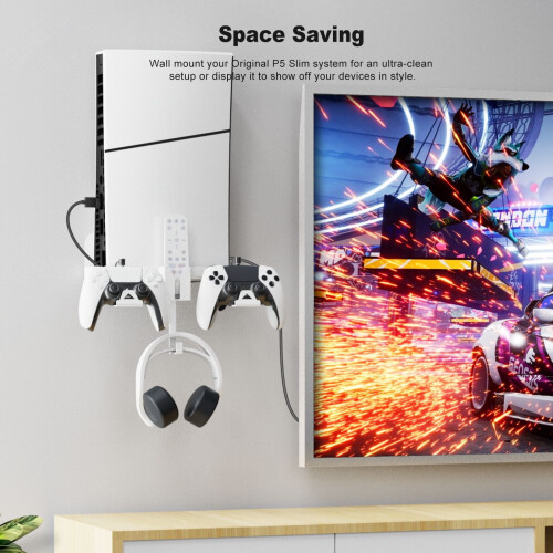 Iron Wall Mount Bracket Set for PS5 Slim 2-Pack 1