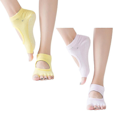 Half Toe Grip Socks for Pilates Yoga Ballet 3-Pack 1