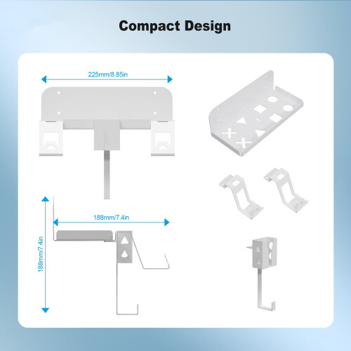 Iron Wall Mount Bracket Set for PS5 Slim 2-Pack 2