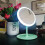 FRCOLOR LED Desk Makeup Mirror Rechargeable USB Three-Color 6