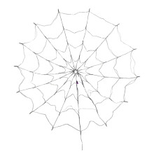 4FT Halloween Spider Web LED Lights with Remote, 70 Orange/Purple Bulbs, 8 Modes, Waterproof—Compatible with Outdoor Yard & Patio