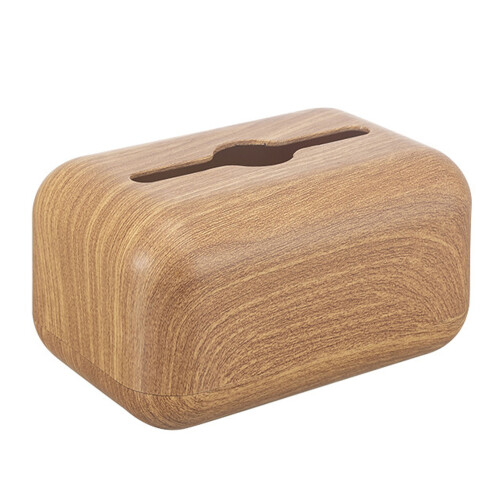Tissue Box Cover Rect 200g ABS Original Wood Color 1